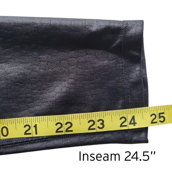 Carbon38 High Rise 7/8 Legging in Black Croc Takara Shine Cyberpunk Size XS - Picture 15 of 15